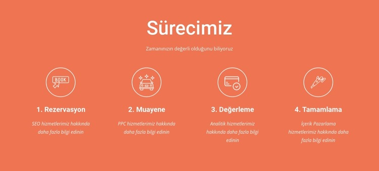 Bizim sürecimiz Web Sitesi Şablonu