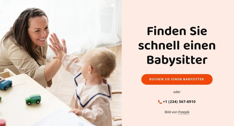 Finden Sie vertrauenswürdige Babysitter Joomla Vorlage