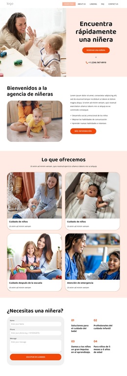 Niñeras Y Niñeras - Tema Gratuito De WordPress