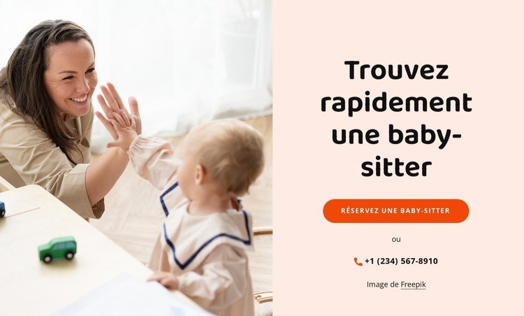 Trouver des baby-sitters de confiance Modèles de constructeur de sites Web