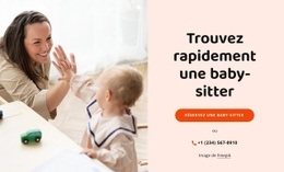 Trouver Des Baby-Sitters De Confiance - Maquette De Site Web À Télécharger Gratuitement