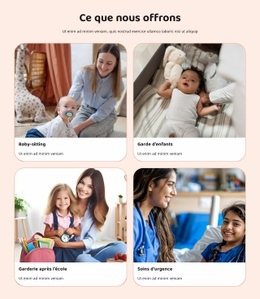 Modèle En Ligne Gratuit Pour Nos Services De Garde D'Enfants