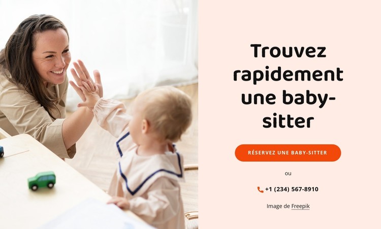 Trouver des baby-sitters de confiance Modèle CSS