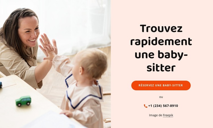 Trouver des baby-sitters de confiance Modèle HTML