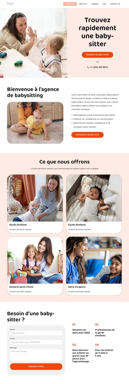 Nounous Et Baby-Sitters – Thème WordPress Gratuit