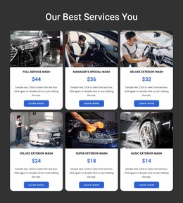 Car Wash Services Html Website Builder