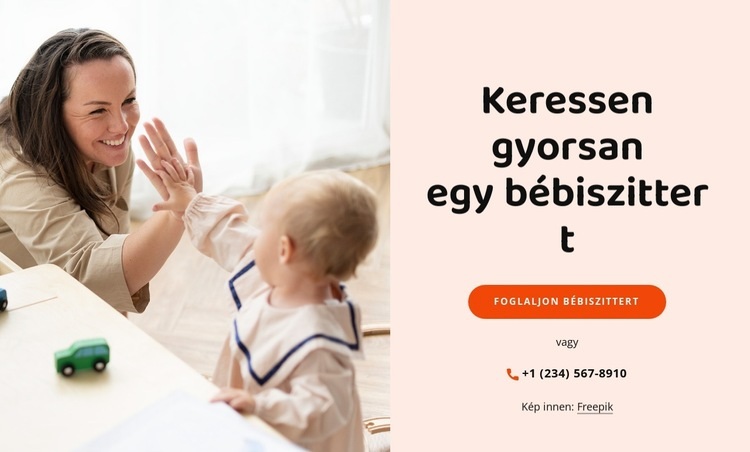 Keressen megbízható bébiszittereket CSS sablon