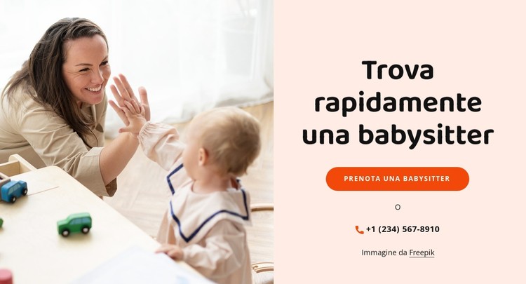 Trova babysitter fidate Modello CSS