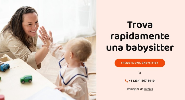 Trova babysitter fidate Modello HTML