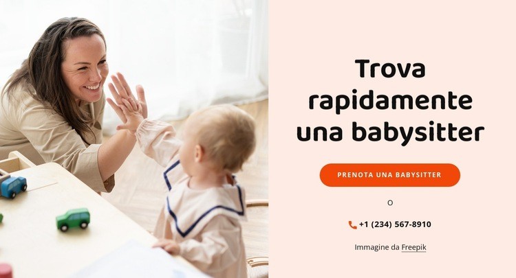 Trova babysitter fidate Modello HTML5