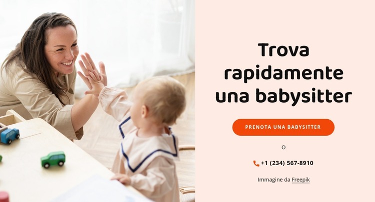 Trova babysitter fidate Modello Joomla