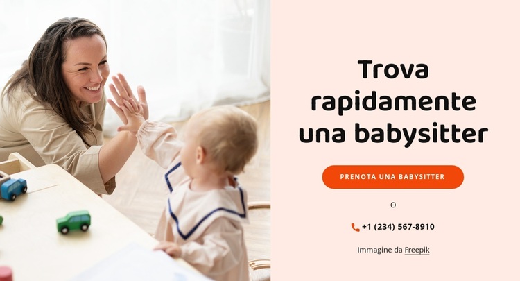 Trova babysitter fidate Tema WordPress