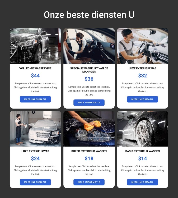 Carwashdiensten CSS-sjabloon