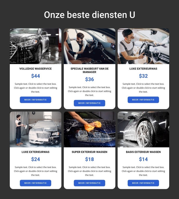 Carwashdiensten HTML5-sjabloon