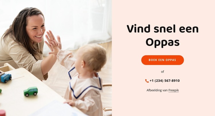 Vind betrouwbare babysitters Joomla-sjabloon