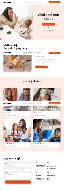 Nannies en babysitters WordPress-thema's