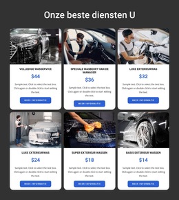 Carwashdiensten - Websitesjabloon Gratis Downloaden