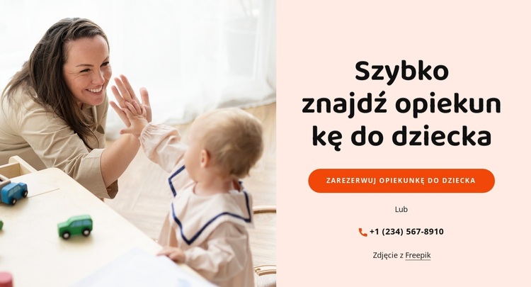 Znajdź zaufane opiekunki do dzieci Motyw WordPress