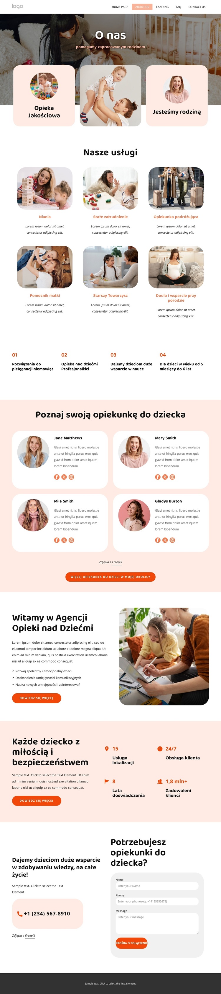 Nianie i opiekunki do dzieci, które pomogą Twojej rodzinie Motyw WordPress