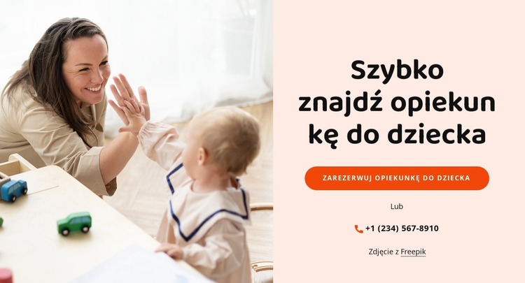 Znajdź zaufane opiekunki do dzieci Szablon Joomla