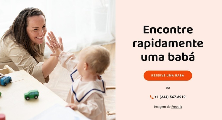 Encontre babás de confiança Design do site