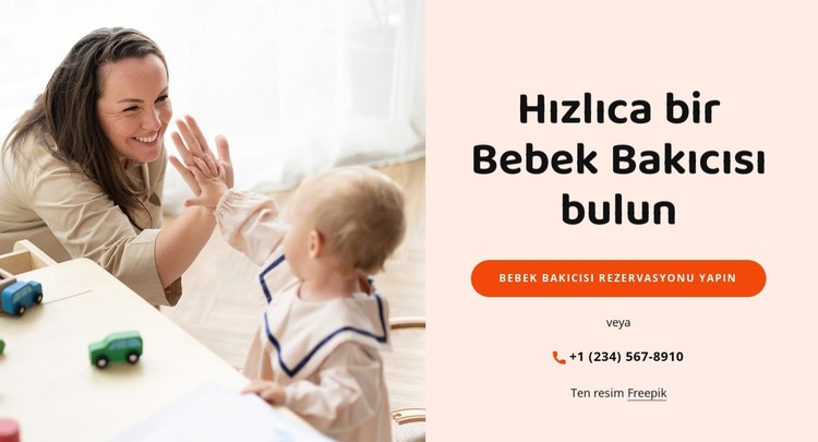 Güvenilir bebek bakıcıları bulun CSS Şablonu