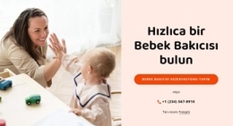 Güvenilir Bebek Bakıcıları Bulun - Premium HTML Page Generator