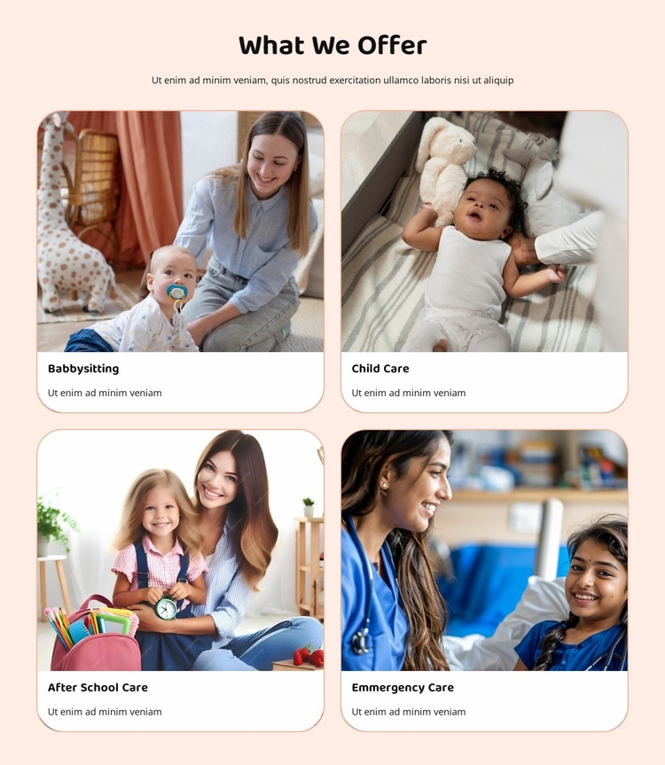 Our childcare services Website Builder Templates