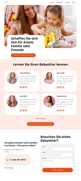 Ausgebildete Babysitter - Anpassbare Professionelle Vorlage Für Eine Seite