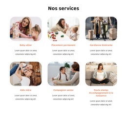 Services De Garde D'Enfants Et De Baby-Sitting - HTML Layout Builder