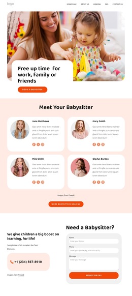 Trained Babysitters - Easy-To-Use HTML5 Template