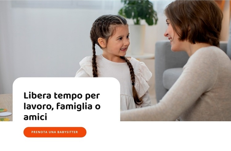 Troviamo per te l'assistenza all'infanzia Mockup del sito web