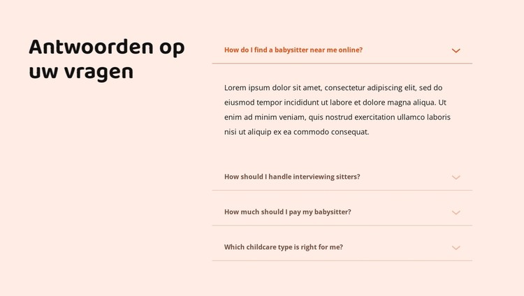 Antwoorden CSS-sjabloon