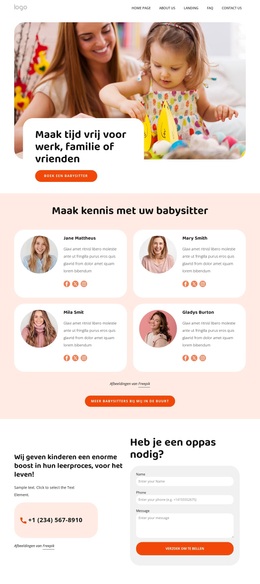 Meest Creatieve WordPress-Thema Voor Opgeleide Babysitters