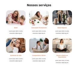 Serviços De Creche E Babysitting - Modelo HTML5 Criativo Multiuso