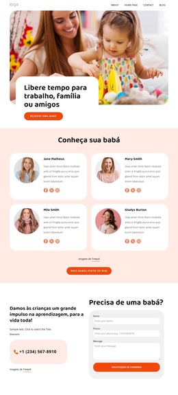 Babás Treinadas - Modelo De Página Da Web