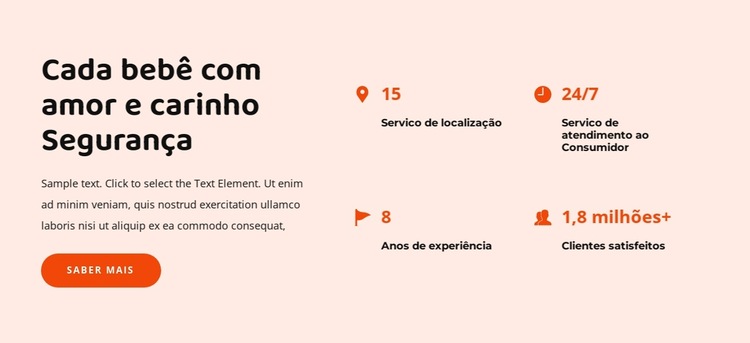 Sobre agência de babás Modelo de site