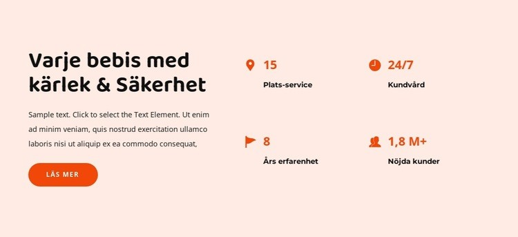 Om barnvaktsbyrå HTML-mall