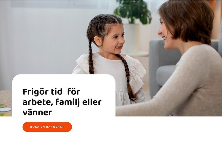 Vi hittar barnomsorg för dig HTML-mall