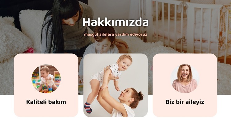 Çocuk bakımı ajansı HTML Şablonu