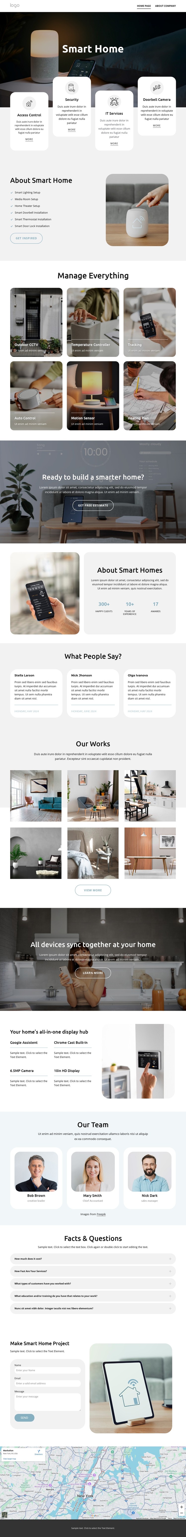 Smart home CSS Template