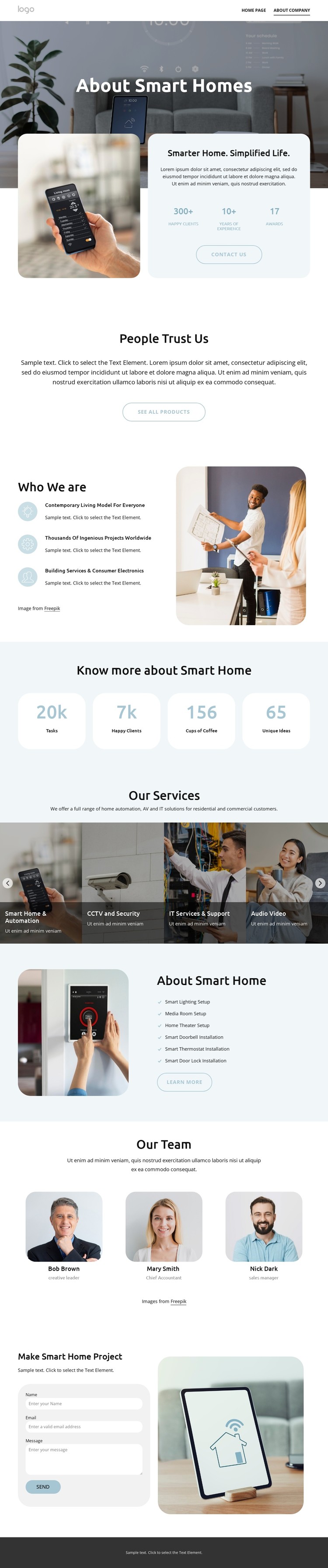 Premium smart home automation CSS Template