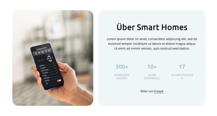 Über Smart Homes Website design