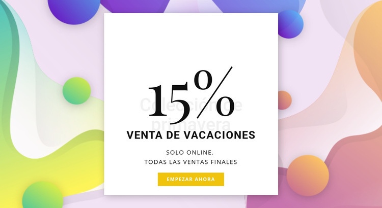 Venta de vacaciones Creador de sitios web HTML