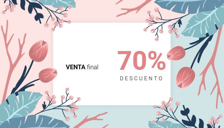 Descuento venta final Diseño de páginas web