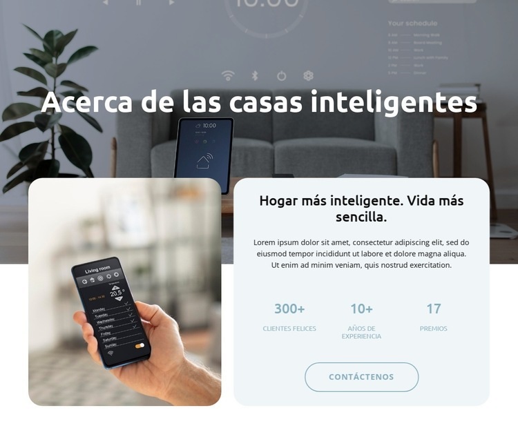 Automatización del hogar inteligente Diseño de páginas web