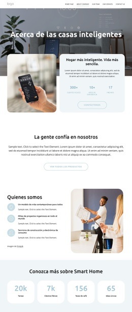 Herramienta De Maquetación De Sitio Web Para Automatización Del Hogar Inteligente De Primera Calidad