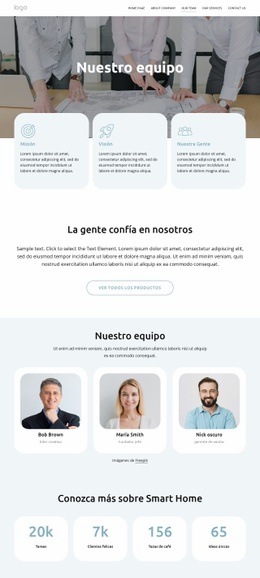 Equipo De Smart Home - Maqueta De Sitio Web Profesional