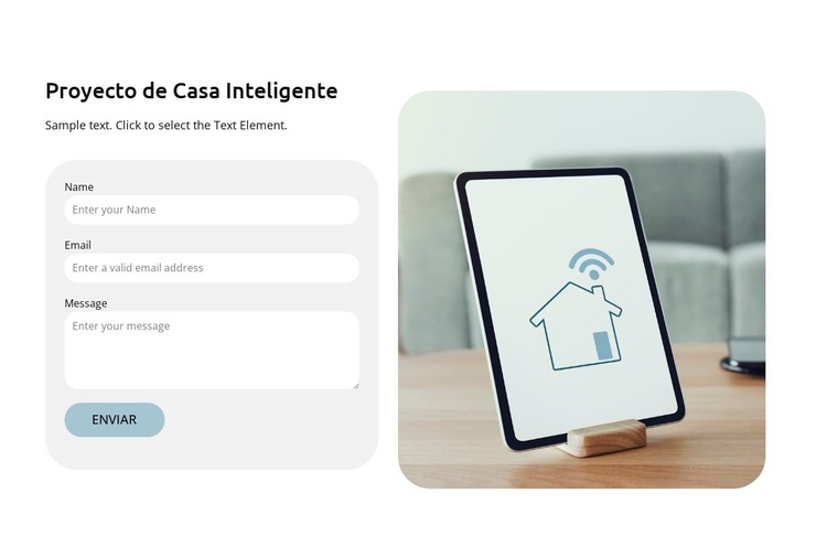 Realizar un proyecto de casa inteligente Plantilla de sitio web