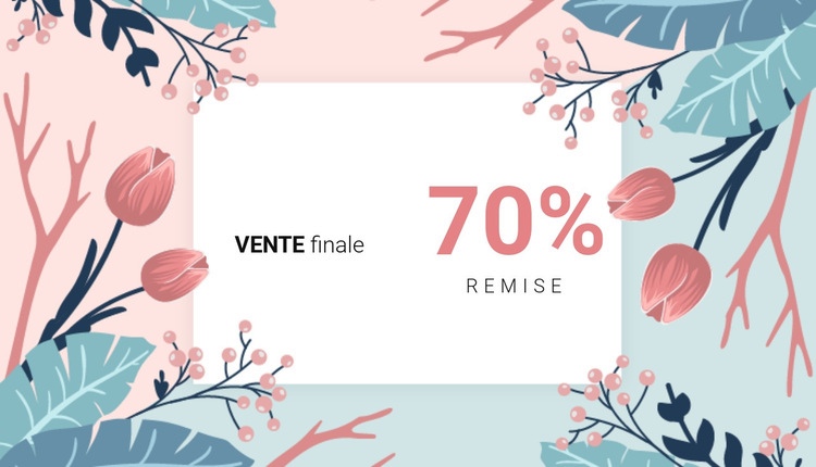 Remise de vente finale Conception de site Web